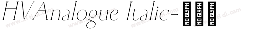 HVAnalogue Italic字体转换